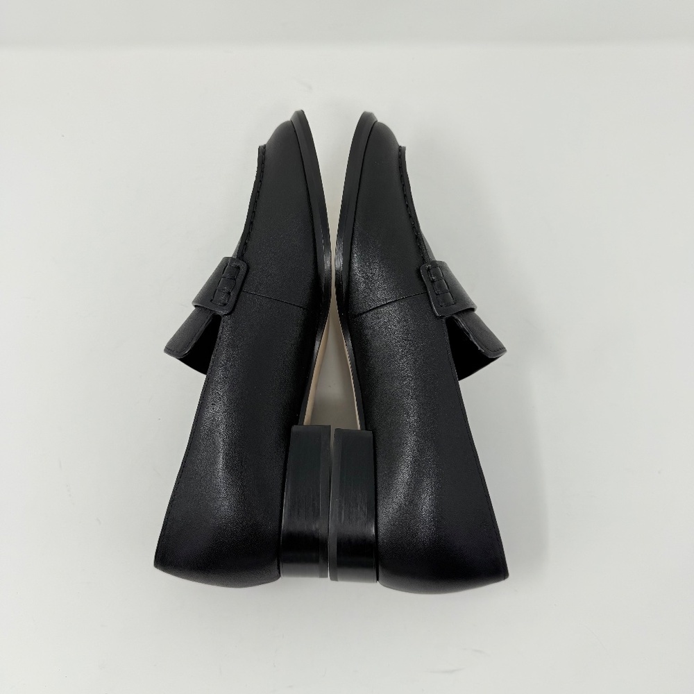 New Vince Nelli Leather Loafer Black Leather Sz 8 - Picture 11 of 14